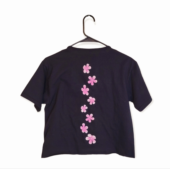 Jupiter Moon Cropped Black Tee Size XS - Picture 2 of 5